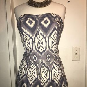 Purple and white tribal romper